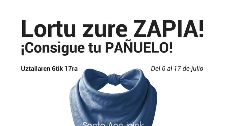 Ordizian Txartelaren uztaileko kanpaina: lortu Santa Ana jaietako zapia
