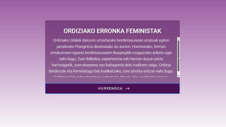 Abian da Ordiziako IV. Berdintasun Plana diseinatzeko herritarren parte-hartze prozesua