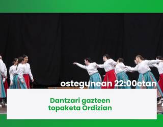 Dantzari gazteen topaketa Ordizian
