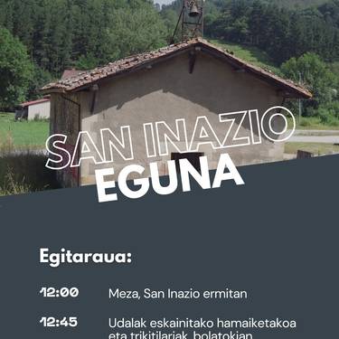 San Inazio eguna: meza eta hamaiketakoa