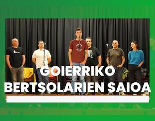 June Aiestaran, Aitor Sarriegi, Aratz Igartzabal, Eneko Araiztegi, Iban Urdangarin eta Iker Zubeldia izan dira aurtengo bertsolari gonbidatuak Idiazabalen