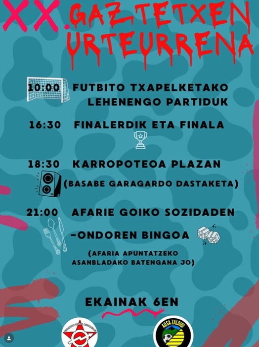 Zaldibiako gaztetxearen XX. urteurrena