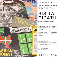Bisita gidatua Lazkaoko Beneditarren artxibora