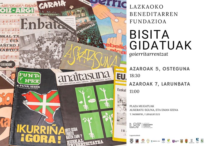 Bisita gidatua Lazkaoko Beneditarren artxibora