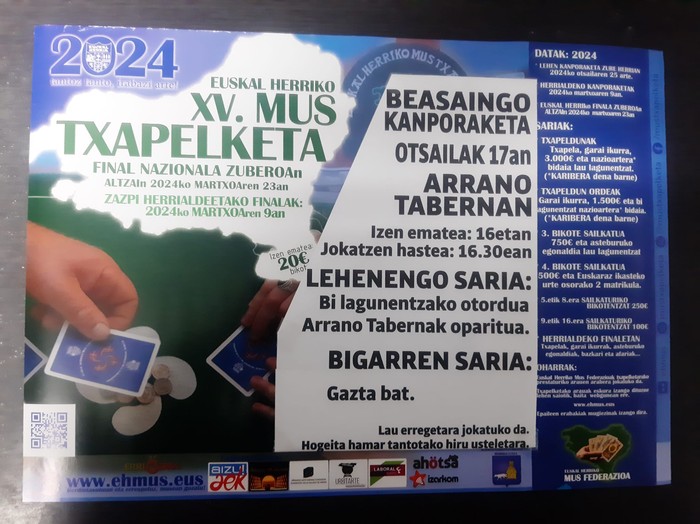 Euskal Herriko XV. mus txapelketaren kanporaketa