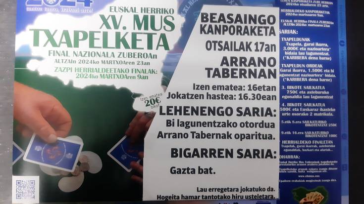 Euskal Herriko XV. mus txapelketaren kanporaketa