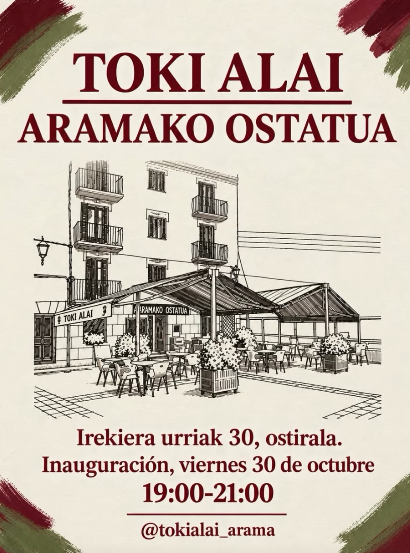 Toki Alai, Aramako ostatuaren inaugurazioa
