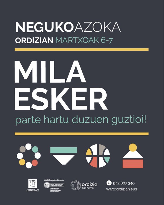 NEGUKO AZOKA: MILA ESKER GERTURATU ZARETEN GUZTIOI!