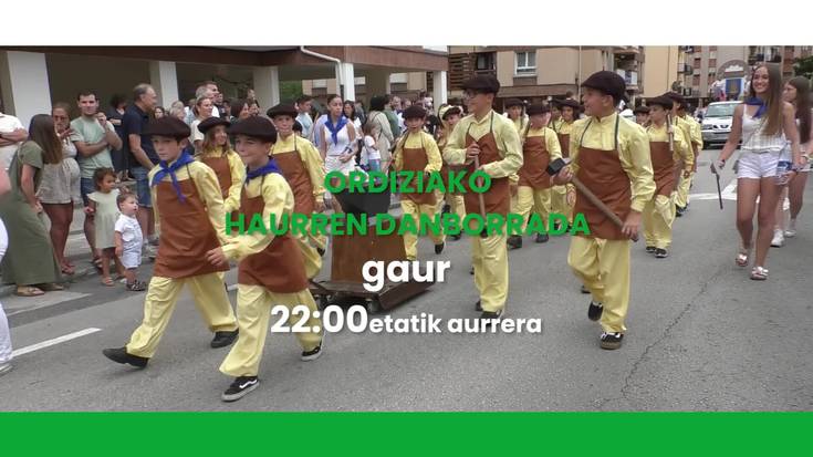 22:00etatik aurrera Ordiziako haurren danborrada