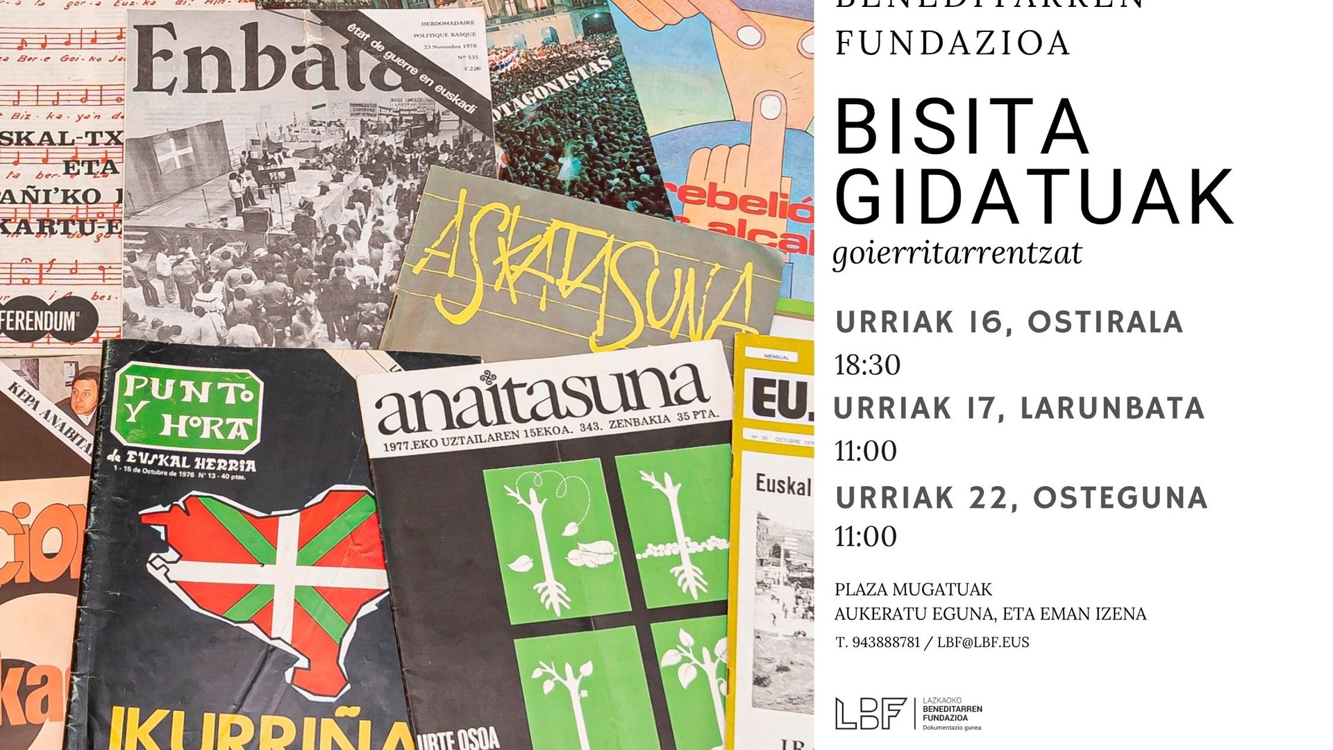 Bisita gidatua Lazkaoko Beneditarren artxibora