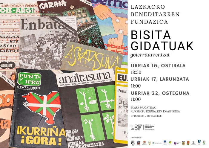 Bisita gidatua Lazkaoko Beneditarren artxibora