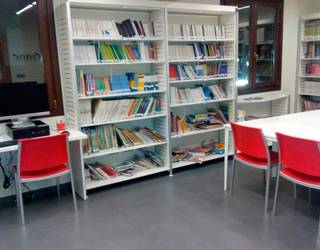 Liburutegirako arduradun bila ari dira Gabirian