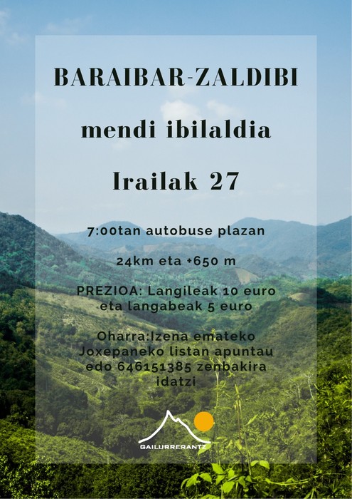 Baraibar-Zaldibia mendi ibilaldia