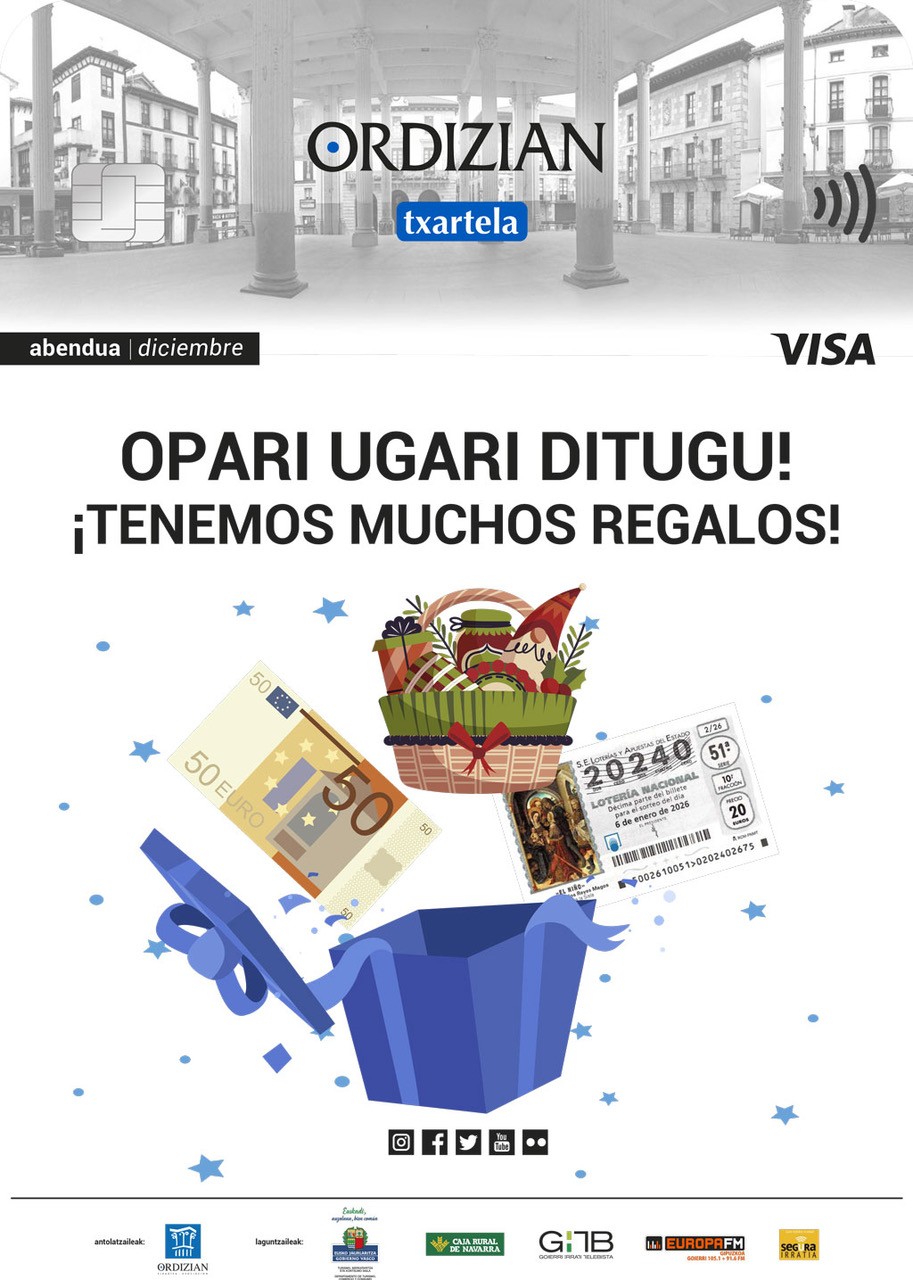 ABENDUAN, OPARI UGARI ORDIZIAN TXARTELAREKIN ORDAINTZEN DUTENENTZAT!