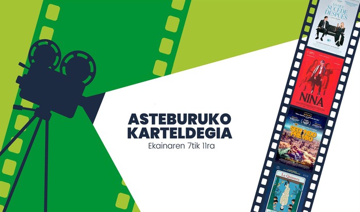 Asteburuko zinema eta antzerki karteldegia