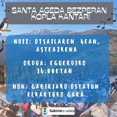 Santa Ageda bezperan kopla kantari