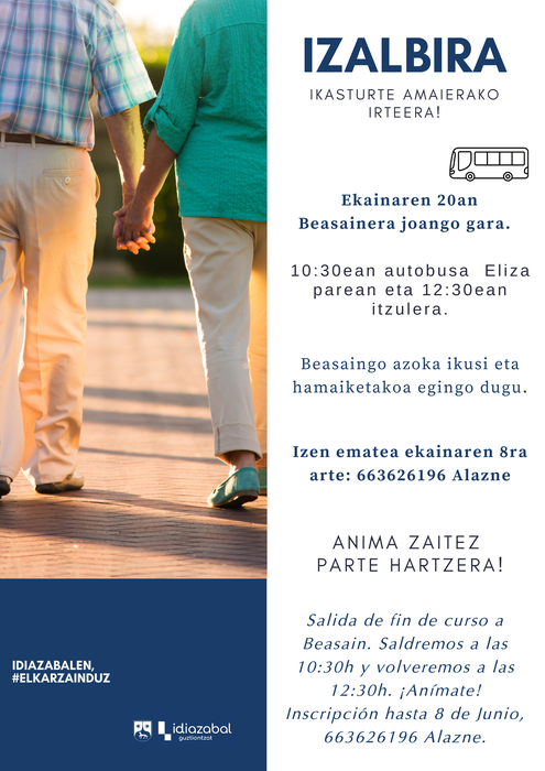 Izalbira: Ikasturte amaierako irteera