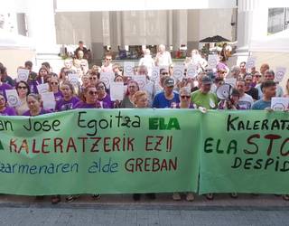 San Jose egoitzako grebalari bat kaleratu dutela salatu dute langileek