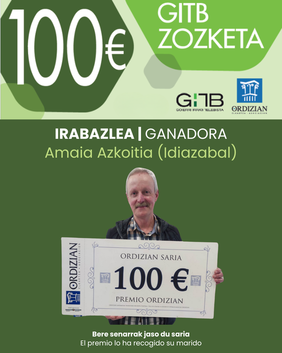 GITB ZOZKETAREN IRABAZLEA: Amaia Azkoitia (Idiazabal)