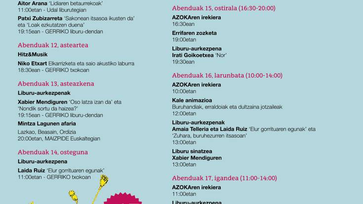 Lazkaoko 35. Euskal Liburu eta Disko Azoka