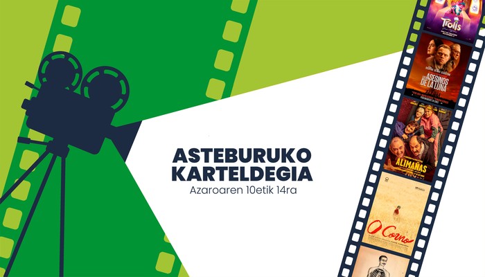 Asteburuko zinema eta antzerki karteldegia