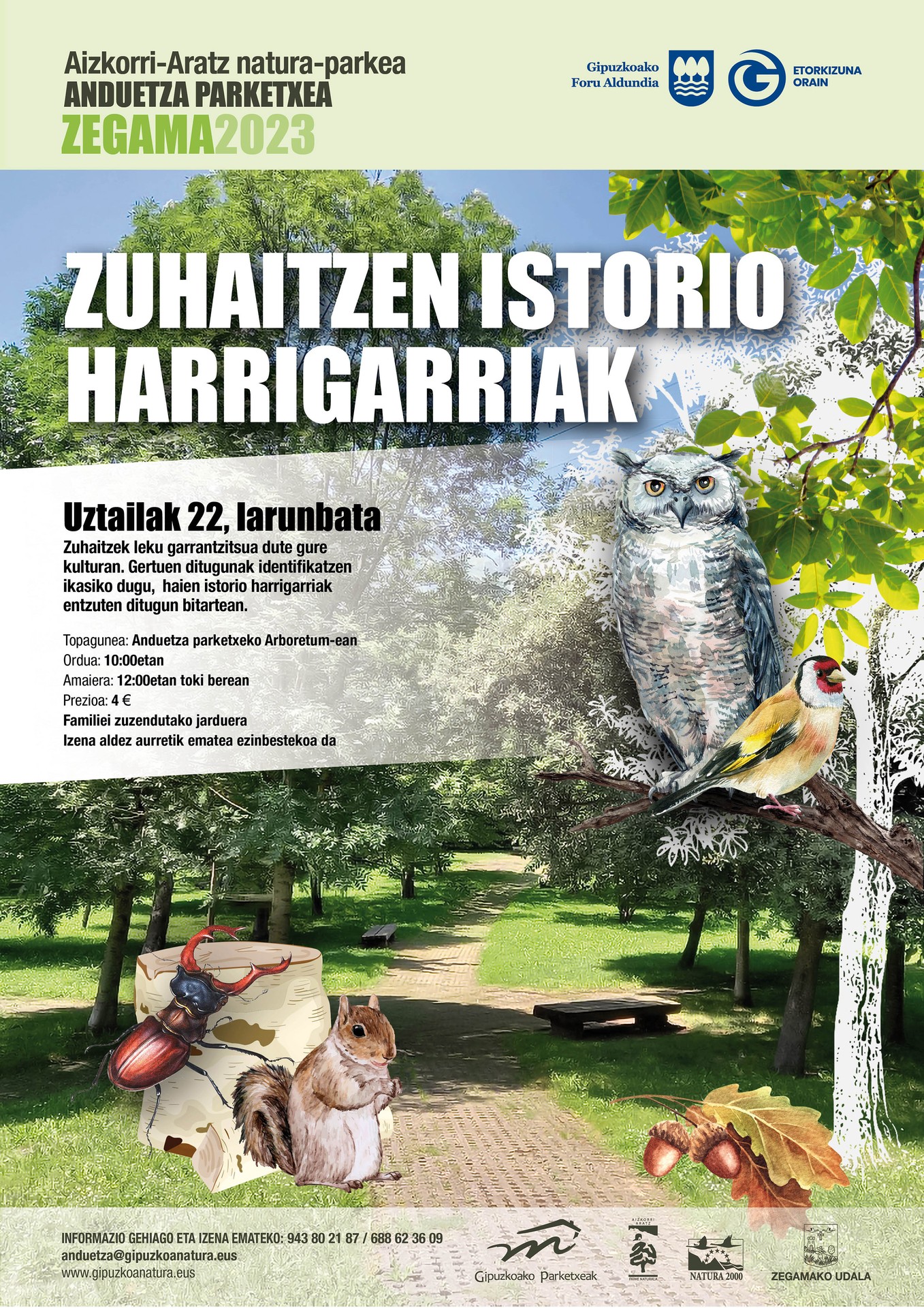 Zuhaitzen istorio harrigarriak ezagutzeko jarduera larunbatean