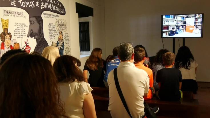 ‘Guztiok gara migratzaile’ proiektuaren aurkezpena egin zuten Zumalakarregi museoan
