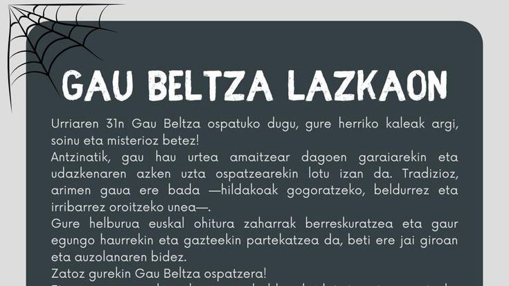 Gau Beltza Lazkaon