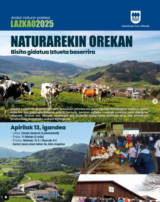 Naturarekin orekan - Iztueta baserrira bisita gidatua