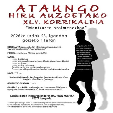 Ataungo hiru auzoetako XLV. zeharkaldia