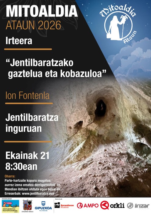 “Jentilbaratzako gaztelua eta kobazuloa” arakatzeko txangoa.