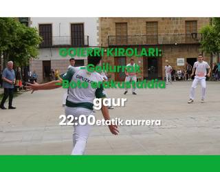 22:00etatik aurrera Goierri Kirolari saioa