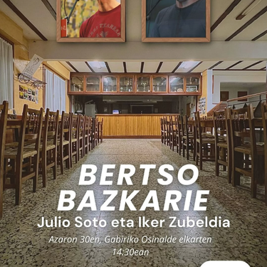 Bertso bazkaria Julio Soto eta Iker Zubeldiarekin