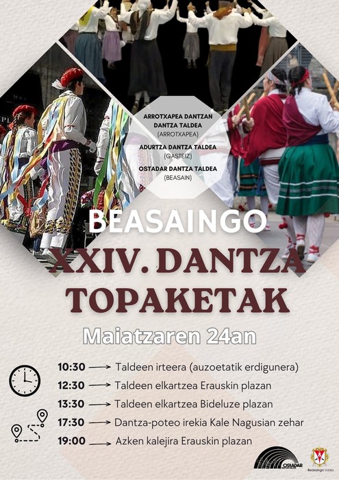Beasaingo Dantza Topaketen XXIV. Eguna, datorren maiatzaren 24an