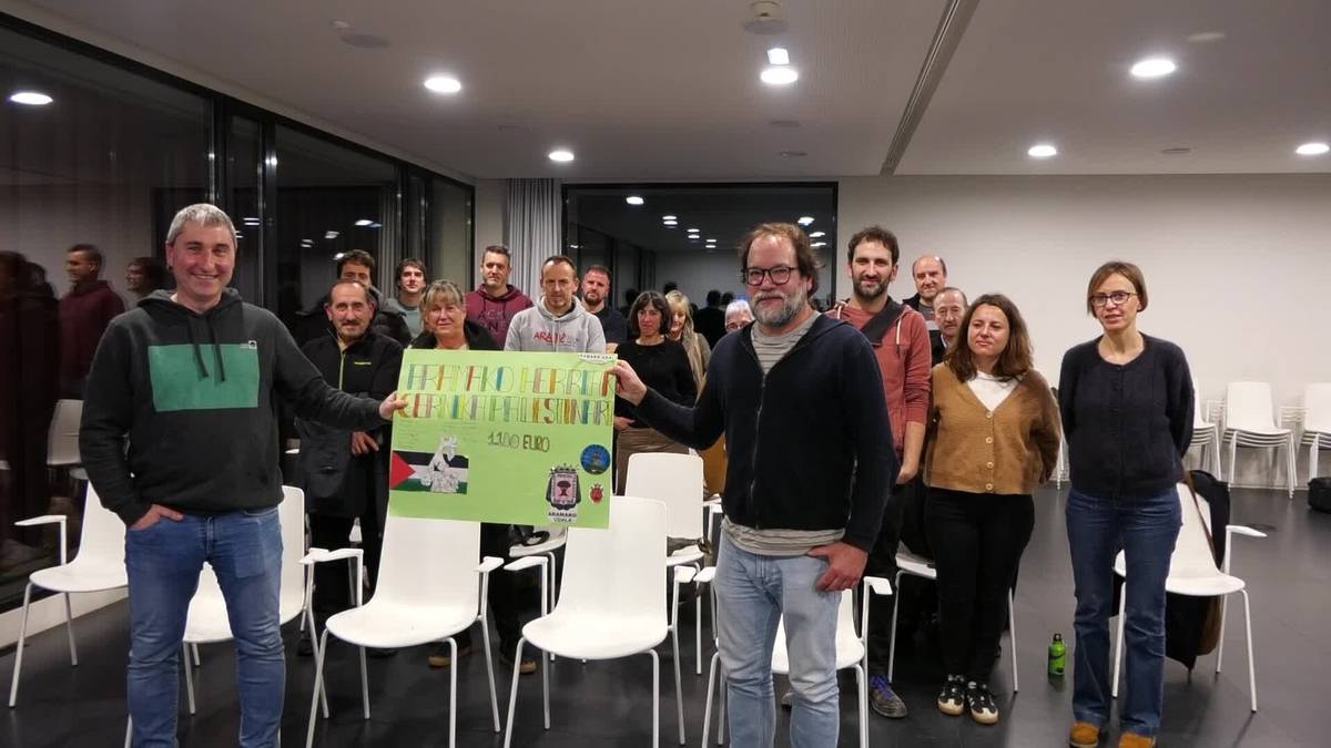 1.100 euro bideratu dituzte Gernika Palestina Herri Ekimenera aramarrek