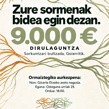 Sortzaileentzako diru-laguntzaren aurkezpena. ARTERIA