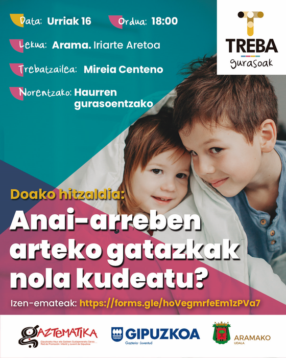 Treba gurasoak: "Anai-arreben arteko gatazkak nola kudeatu?"