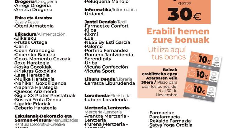 BONOAK ERABILI DAITEZKEEN SALTOKI ZERRENDA