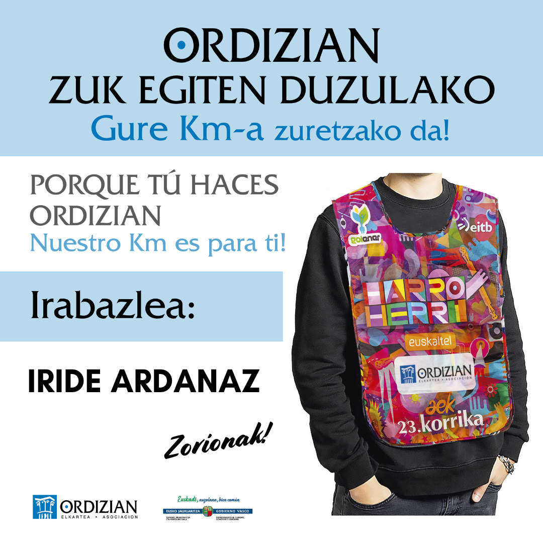 IRIDEK ERAMANGO DU ORDIZIAN ELKARTEKO LEKUKOA, MUJIKA HARATEGIAREKIN BATERA