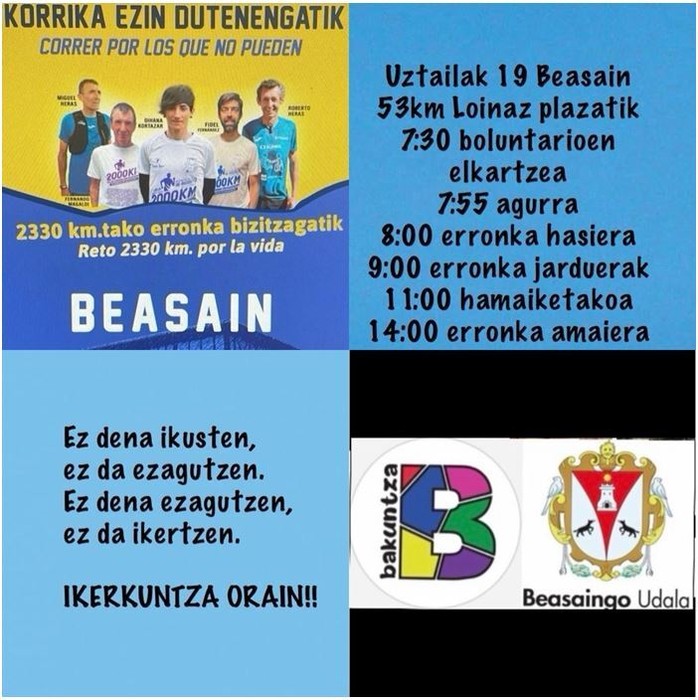 Korrika ezin dutenengatik