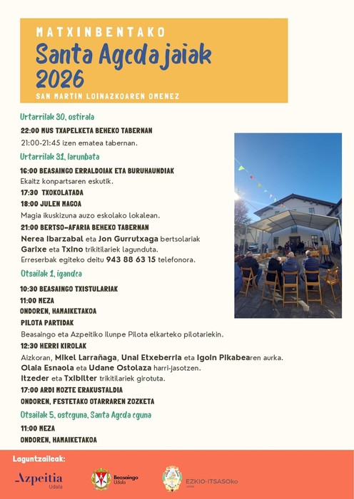 Matxinbentako Santa Ageda jaiak