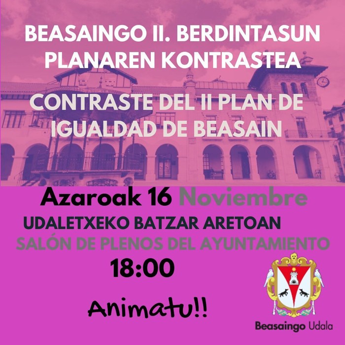 Beasaingo II. berdintasun planaren kontrastea