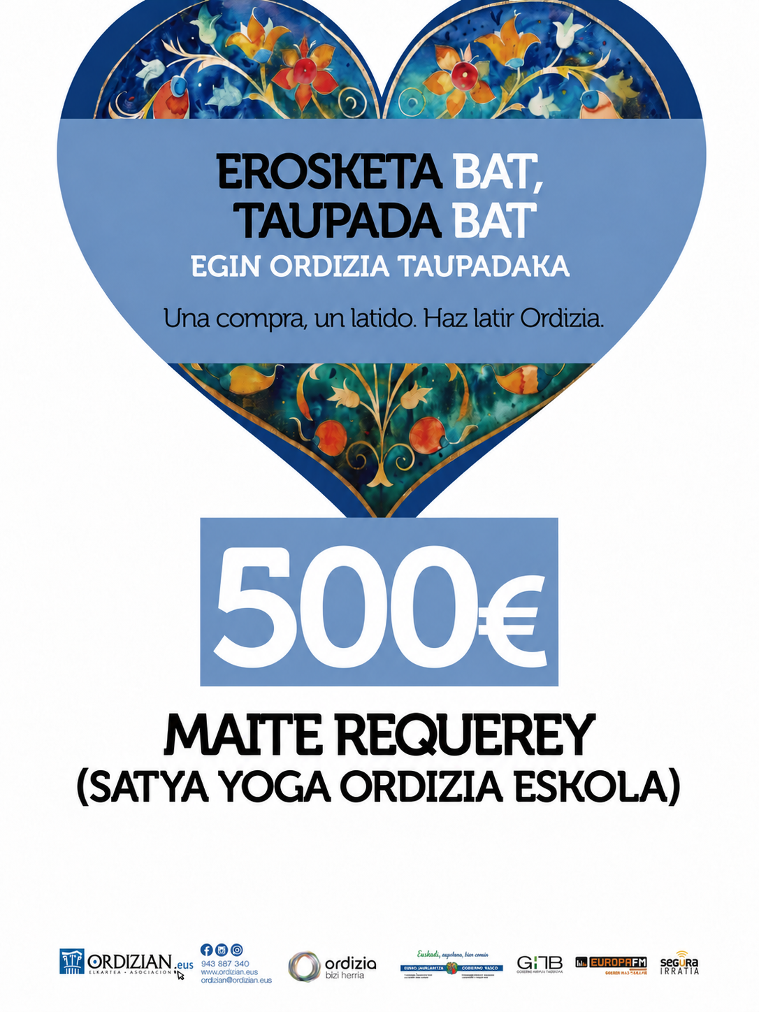 MAITE REQUEREYK IRABAZI DU 500 EUROKO SARIA