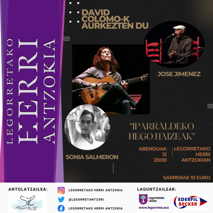 David Colomoren "Iparraldeko hego haizeak" flamenko saioa