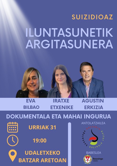Dokumentala eta mahai-ingurua: Suizidioaz. Iluntasunetik argitasunera