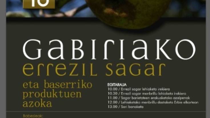 Gabiriako errezil sagar eta baserriko produktuen azoka