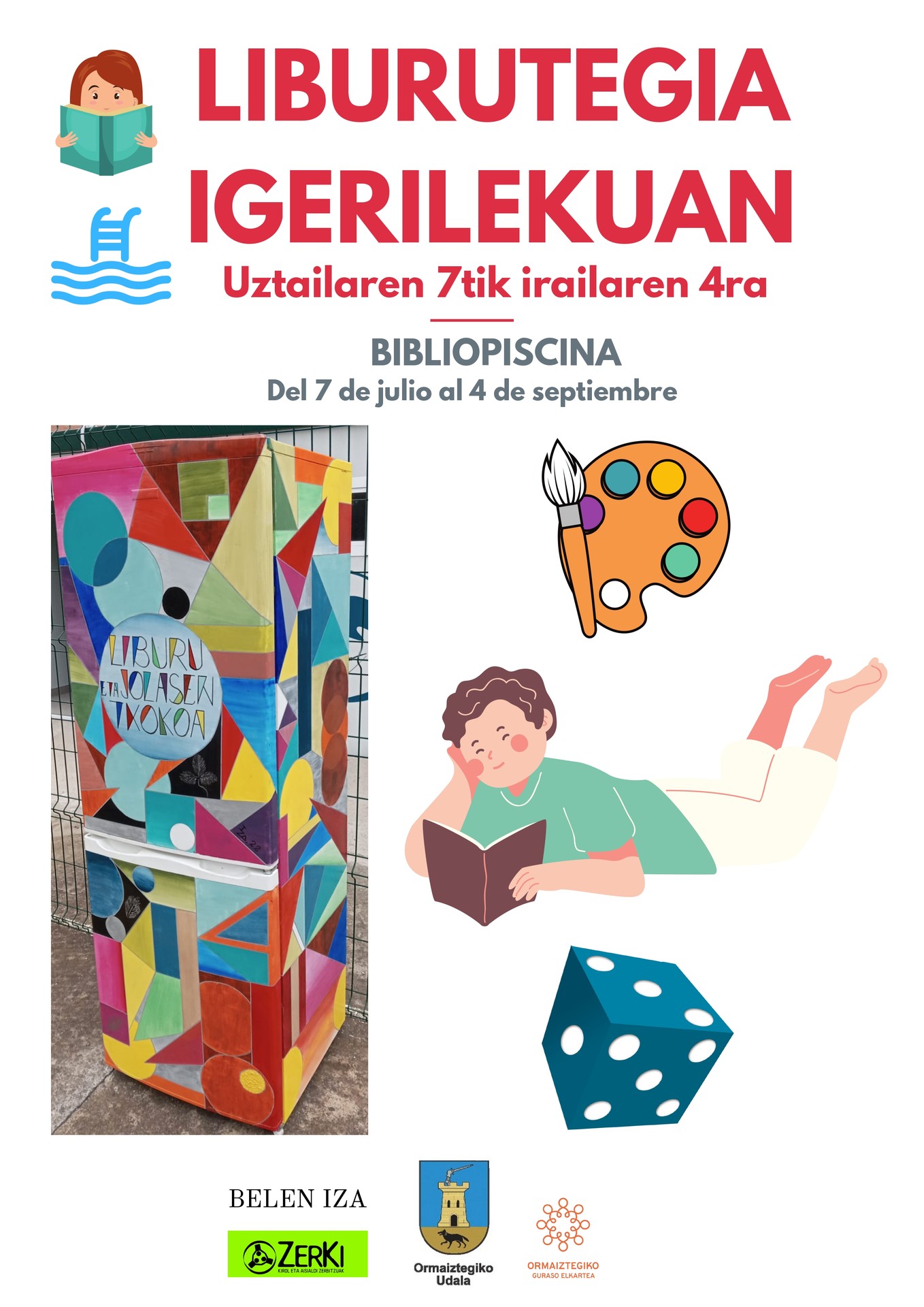 Liburutegia igerilekuan irailaren 4ra arte