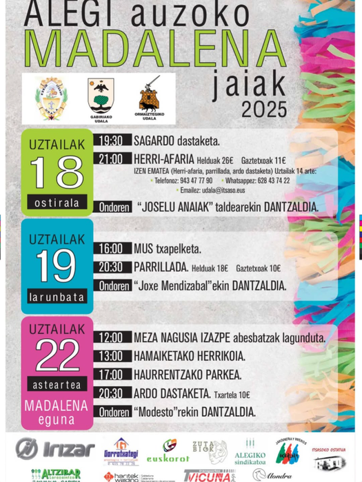 Alegi auzoko Madalena jaiak