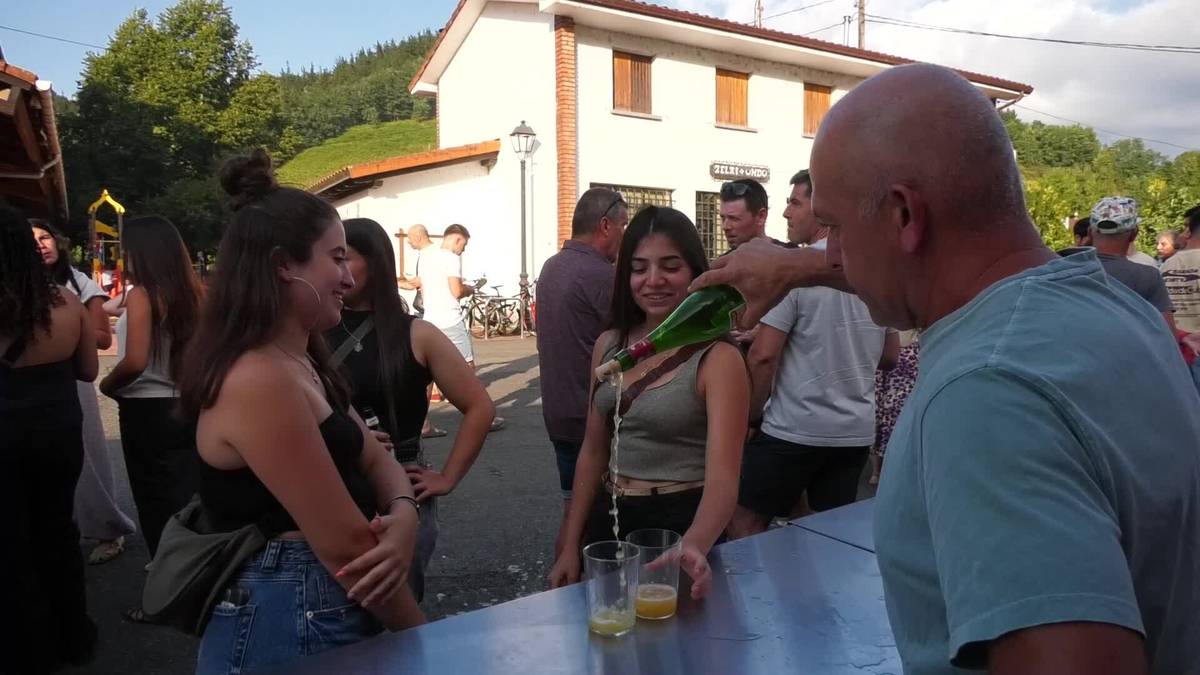Sagardoaren bueltan elkartu dira Alegi auzoko festetan