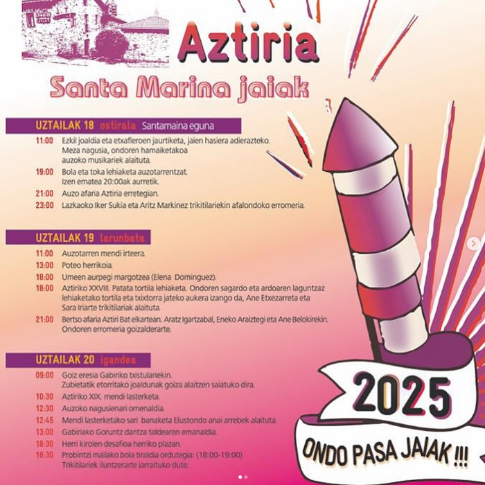 Aztiriako Santa Marina jaiak